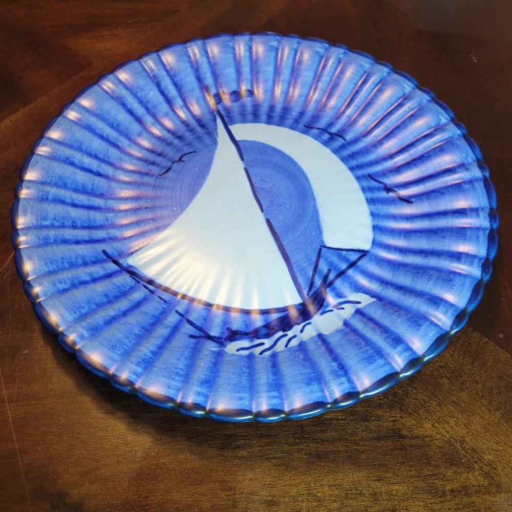 Rare Vintage Stangl Pottery #3333 Newport Sailboat 12" Plate